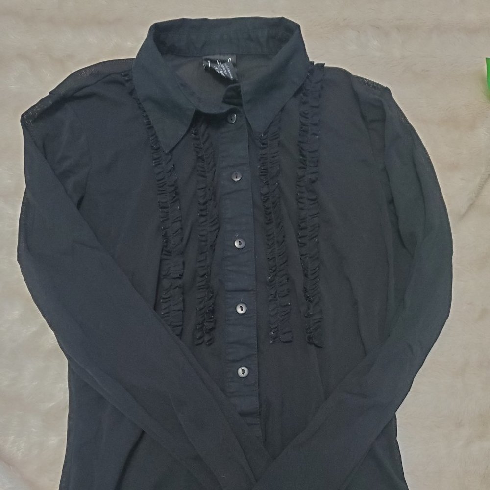 Sheer Black Vinatge Top